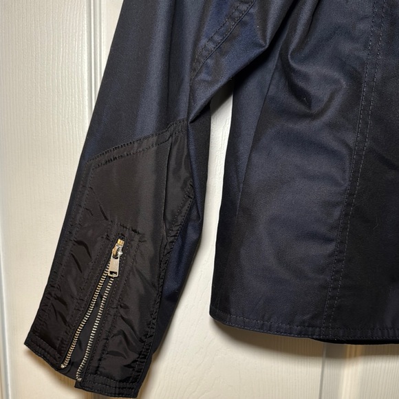 H&M Blue Lightweight Moto Jacket with Asymmetrical Zipper - Picture 7 of 8
